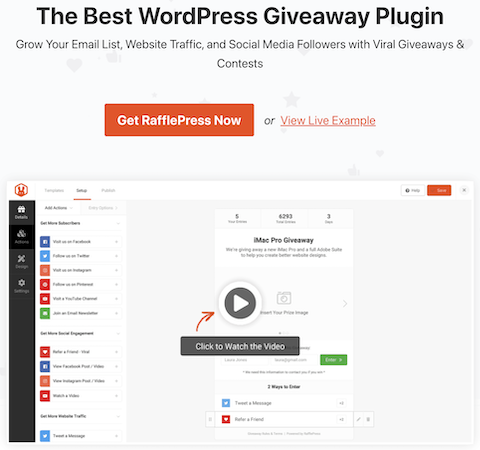 rafflepress homepage