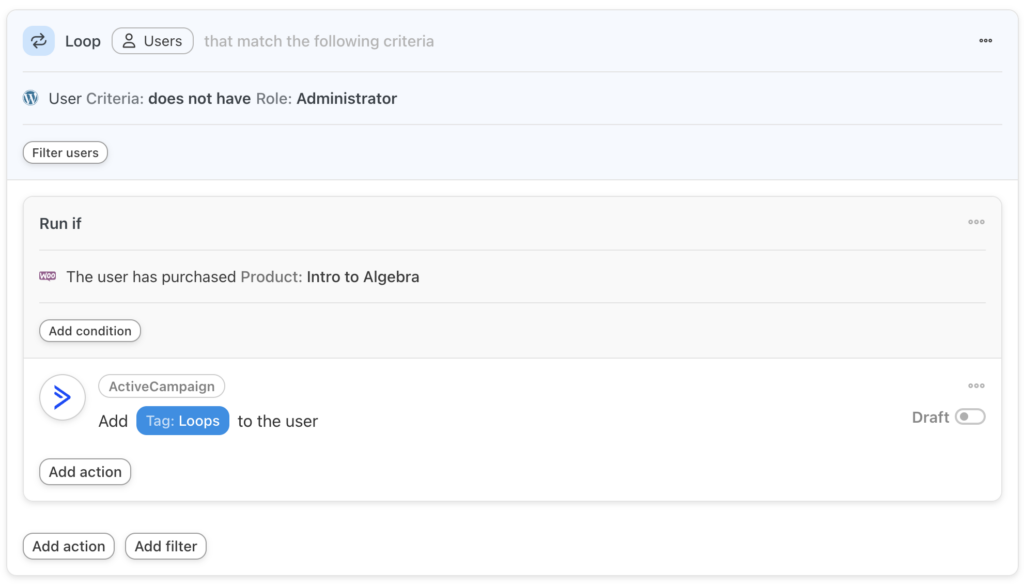 Automator Loops with Conditions