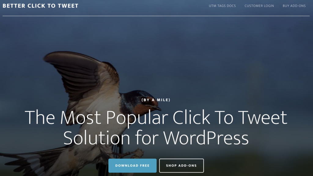 better click to tweet homepage