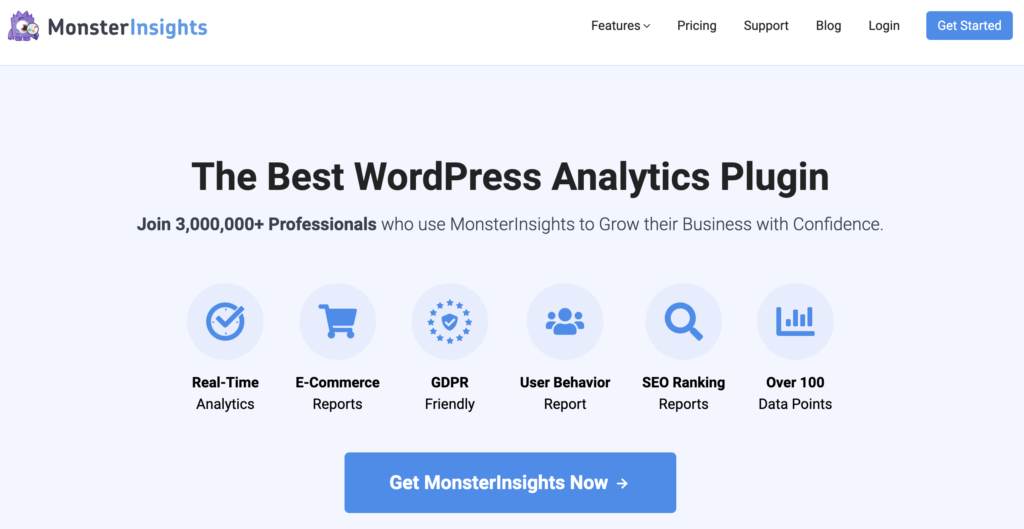 monsterinsights homepage