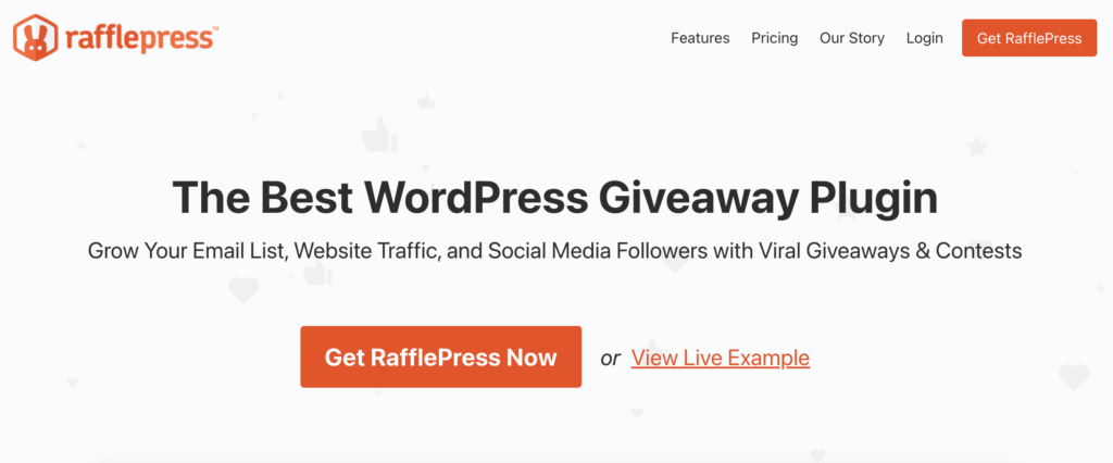 rafflepress homepage