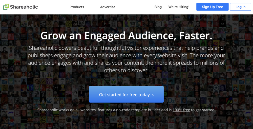 shareaholic homepage