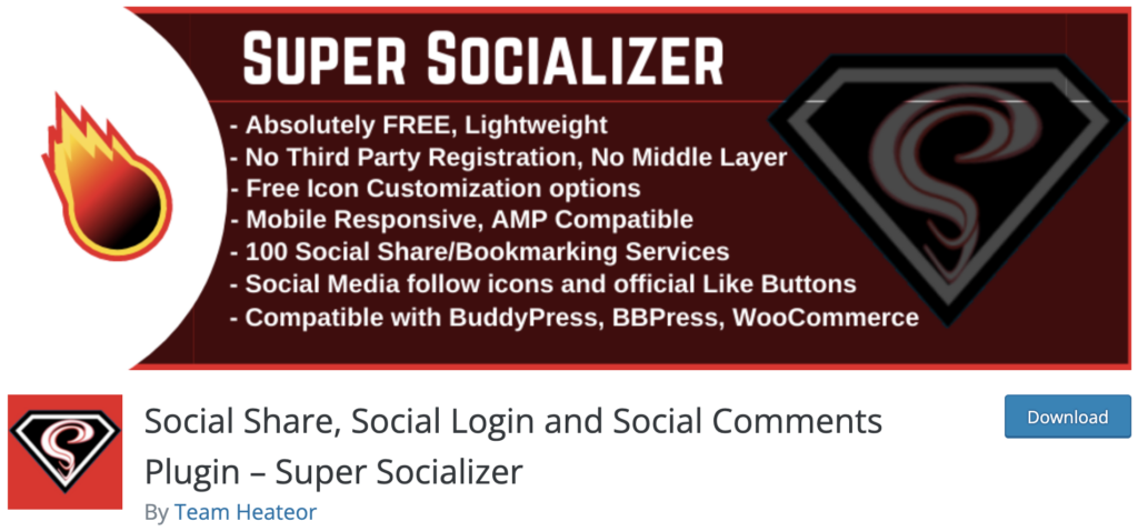 super socializer plugin