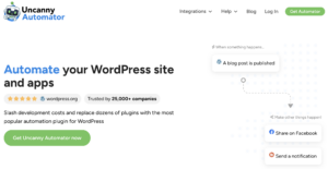 uncanny automator homepage