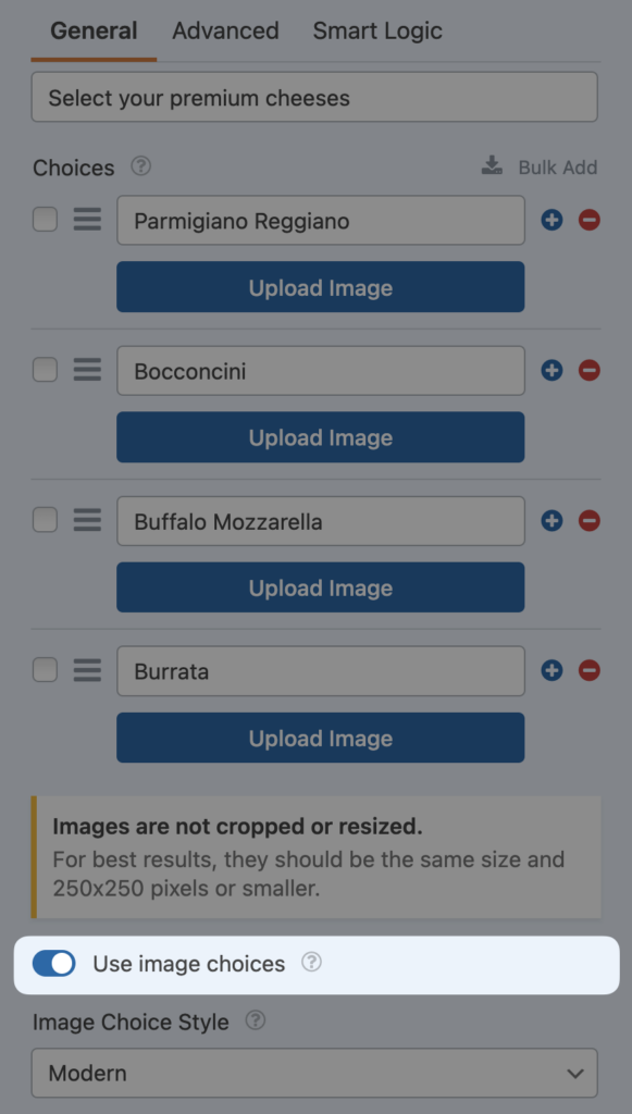 wpforms use image choices