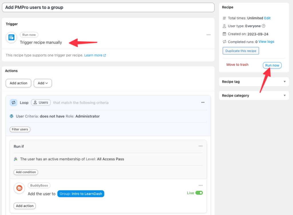 Add PMPro users to a BuddyBoss Group