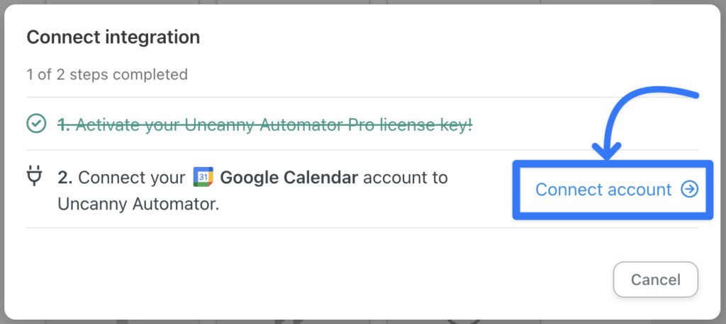 automator connect google account