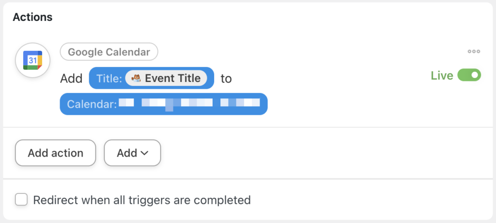 google calendar action add an event to a google calendar live
