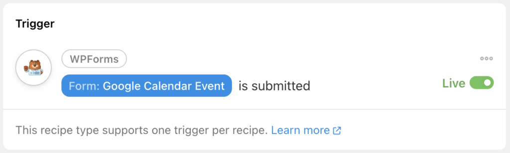 wpforms trigger a form is submitted live
