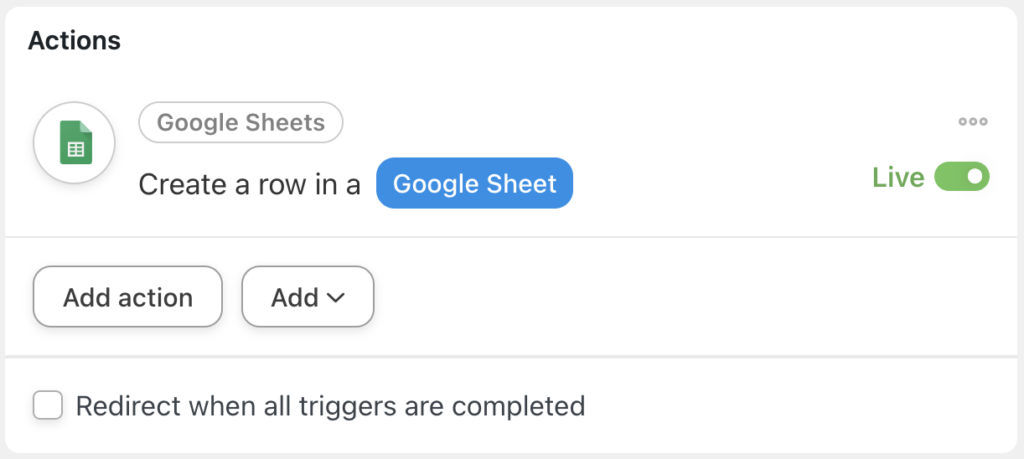 google-sheets-action-create-a-row-in-a-google-sheet-live