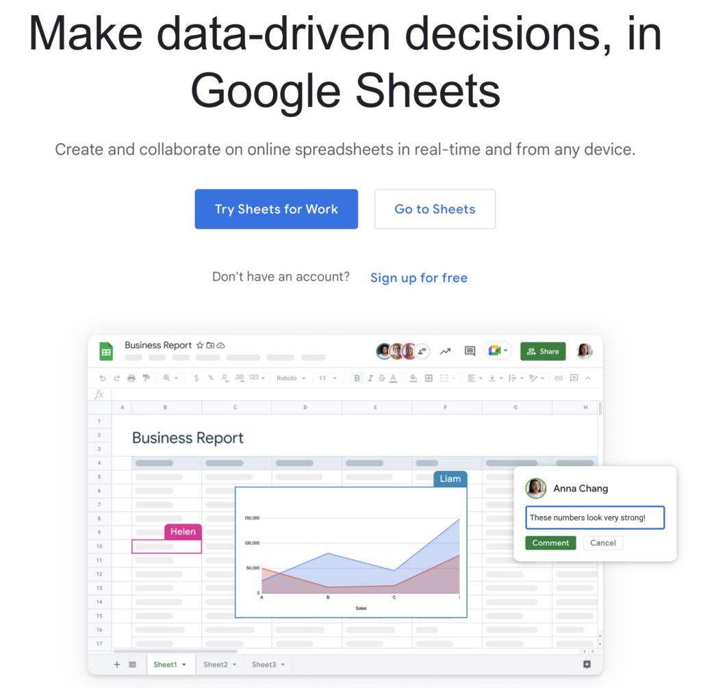 google-sheets-homepage