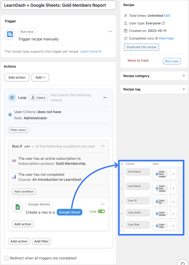 learndash-google-sheets-report-gold-membership