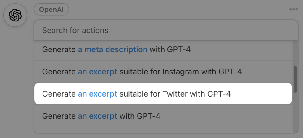 openai-action-generate-an-exercept-for-twitter-x