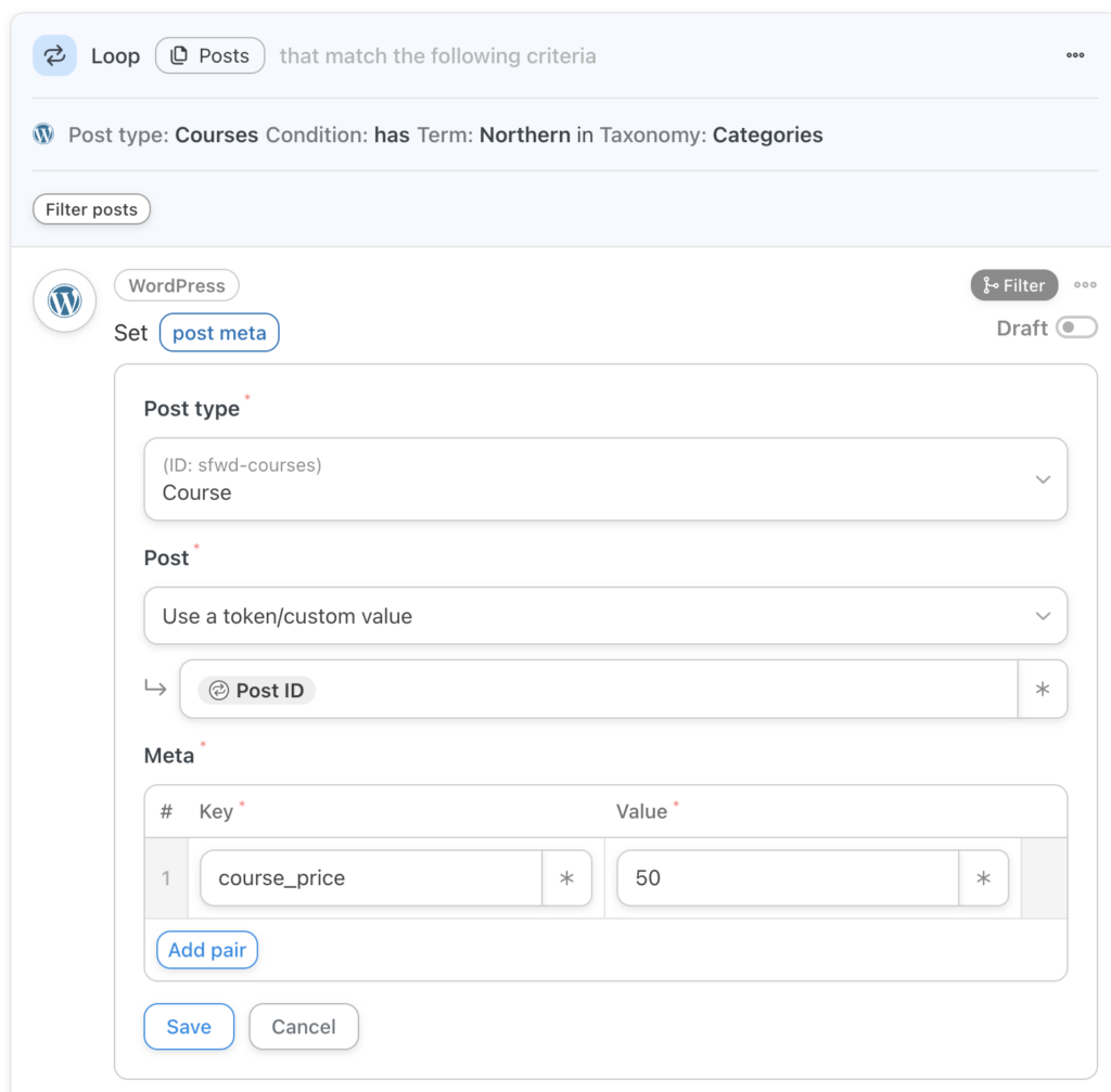 Custom post ID for a loop