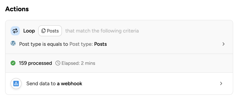 Post loop logs