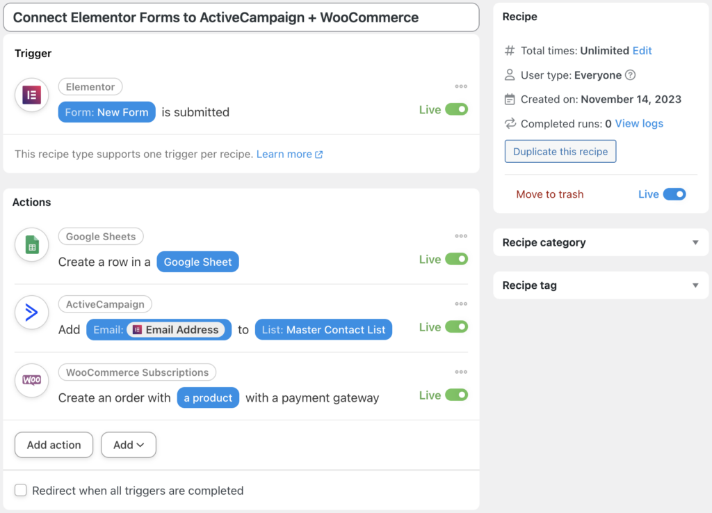 connect-elementor-forms-to-activecampaign-woocommerce