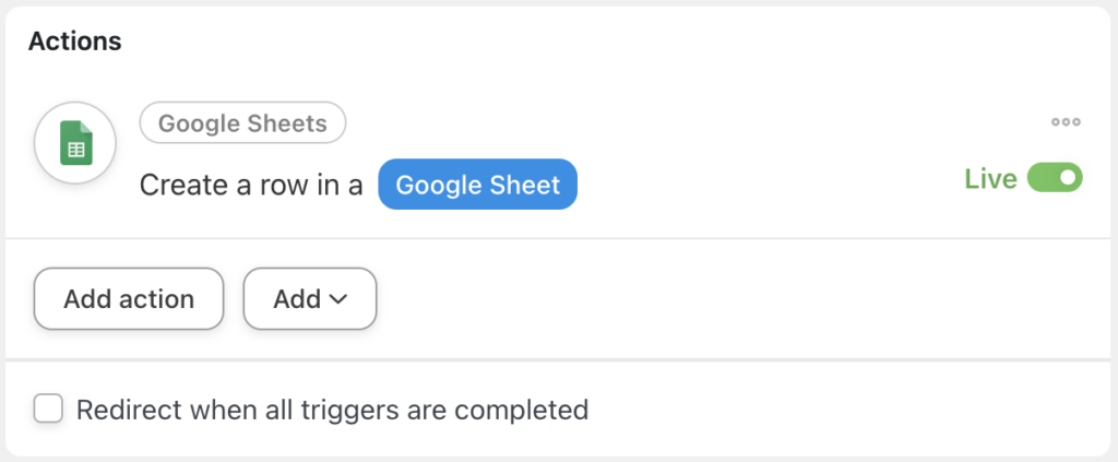 google-sheets-action-create-a-row-in-a-google-sheet-live