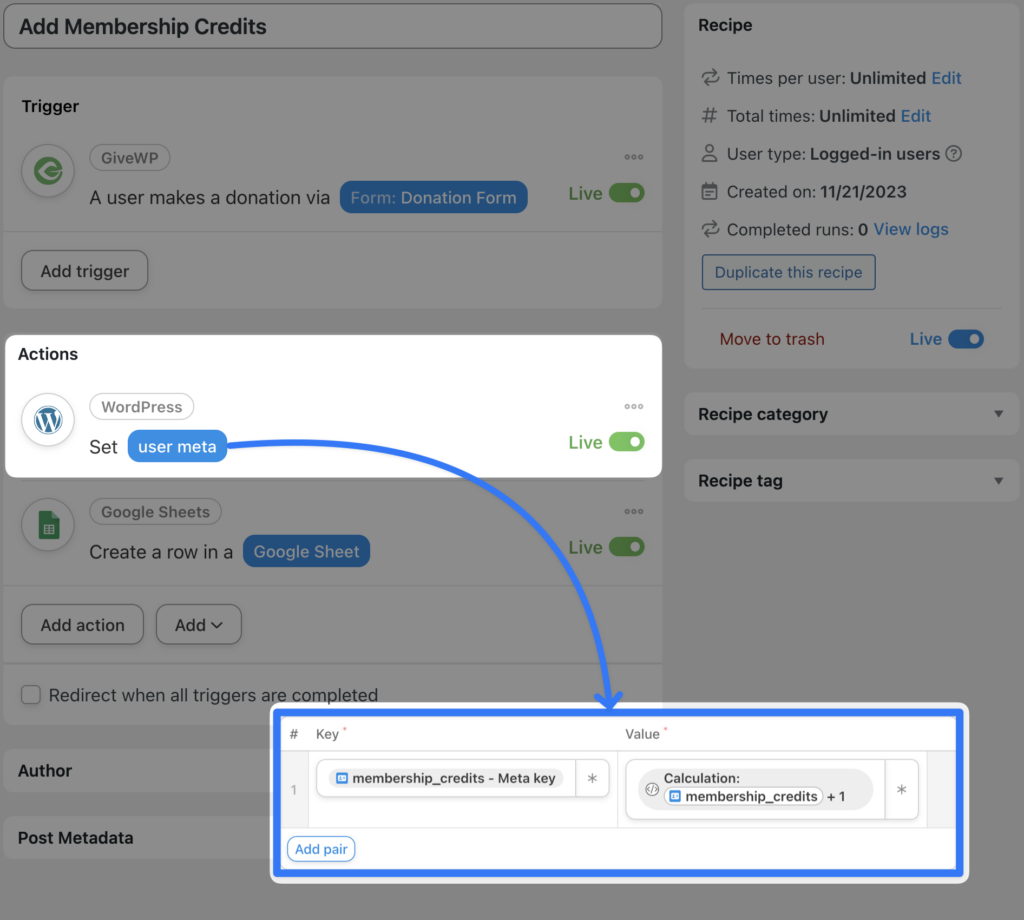 membership-credits-custom-user-profile-fields-recipe