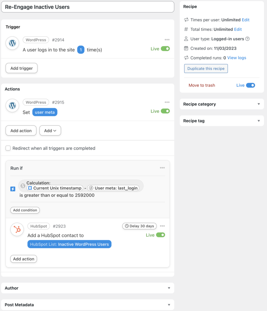 re-engage-inactive-wordpress-users-hubspot-recipe