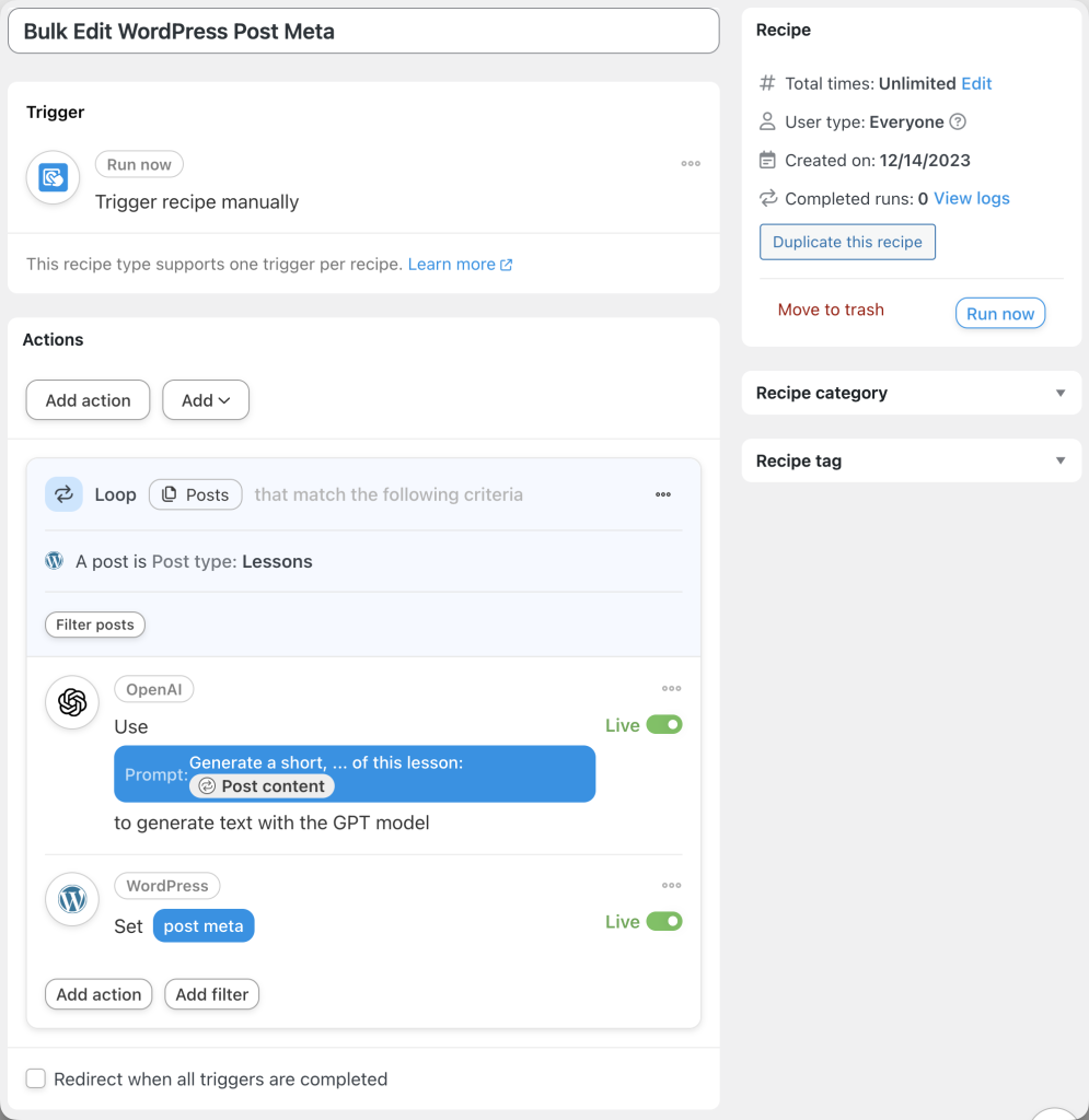 bulk-edit-wordpress-post-meta-recipe