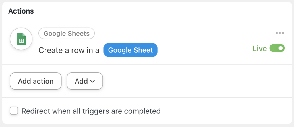 google-sheets-action-create-a-row-in-a-google-sheet-live