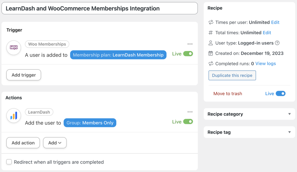 connect-learndash-to-woocommerce-memberships-recipe