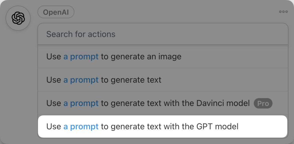 openai-action-use-a-prompt-to-generate-text-GPT-model