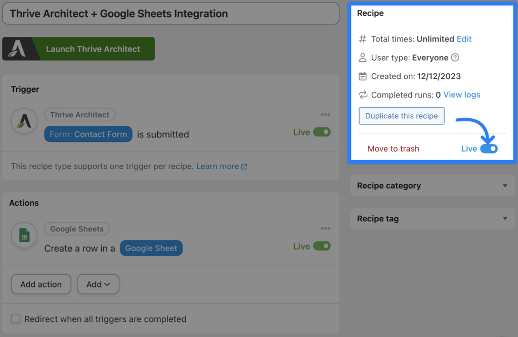 thrive-architect-google-sheets-integration-recipe-toggle-live