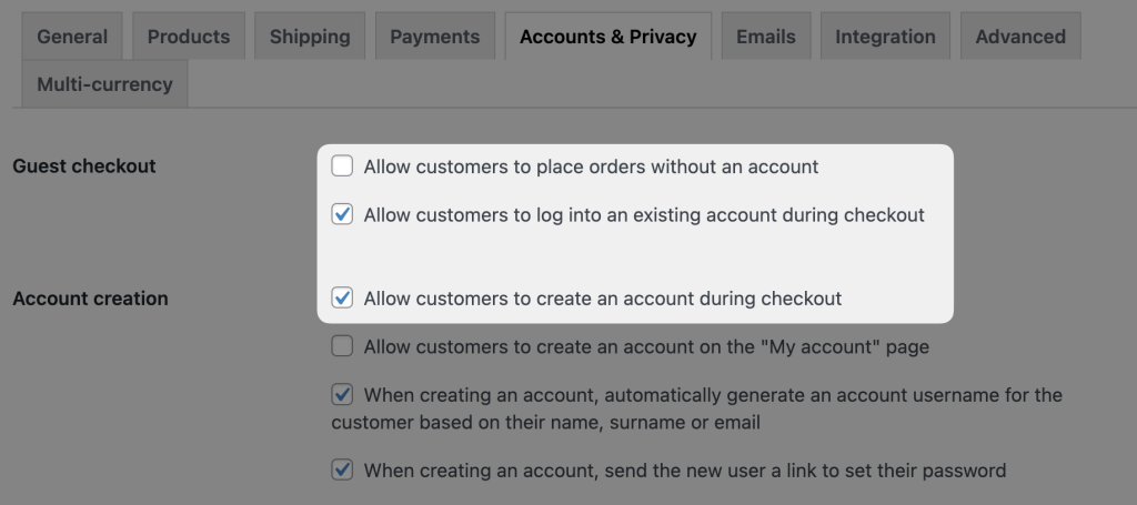 woocommerce-accounts-and-privacy-settings