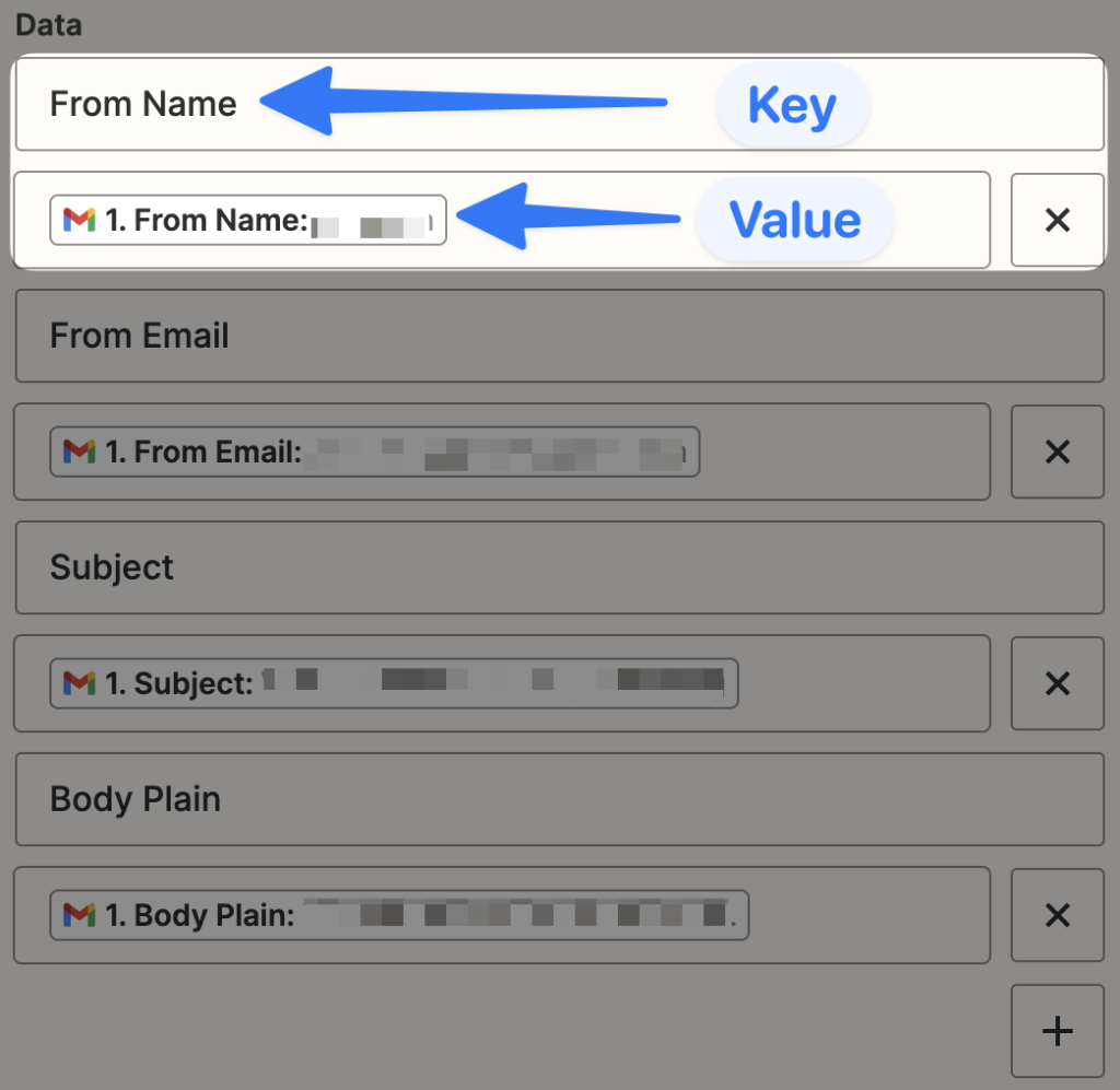 zapier-webhook-data-key-value-pairs