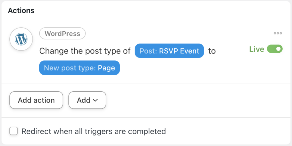 wordpress-action-change-post-type-of-a-specific-post-live