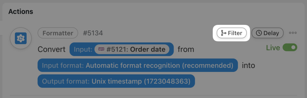 formatter-filter-action