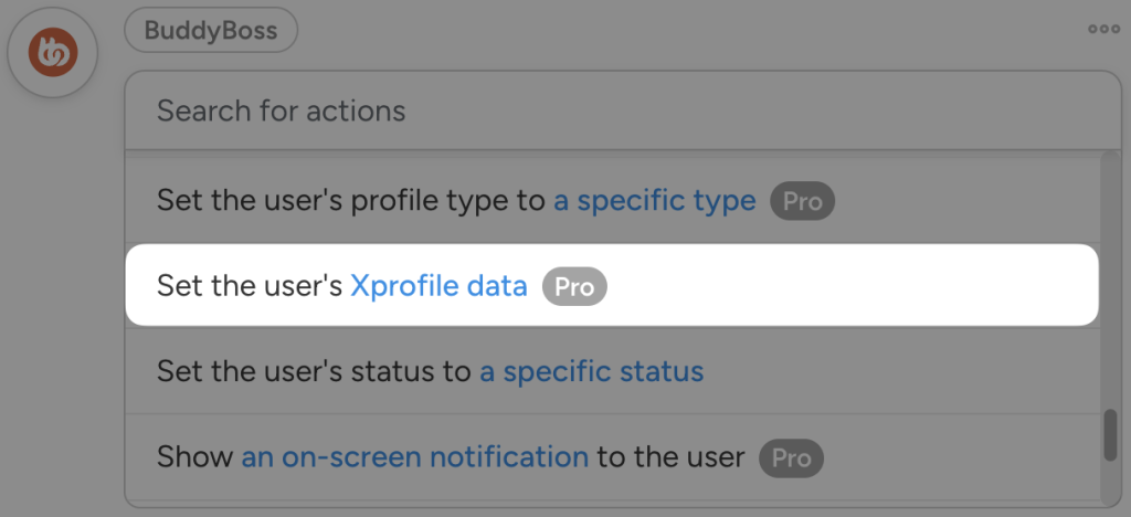 buddyboss-action-set-the-users-xprofile-data