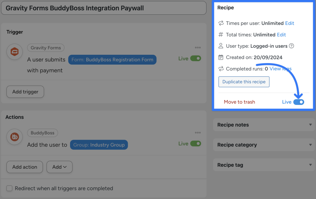 gravity-forms-buddyboss-integration-recipe-2-live