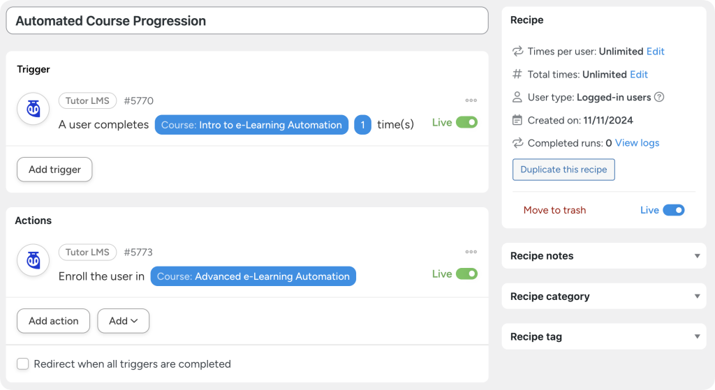 automated-course-progression-recipe