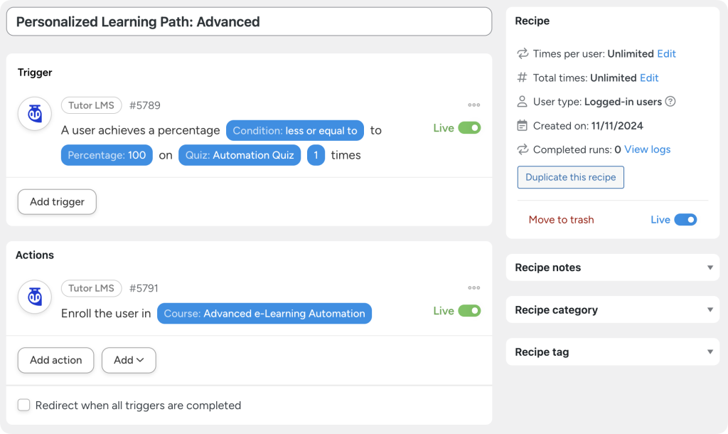 personalized-advanced-learning-path-automator-recipe