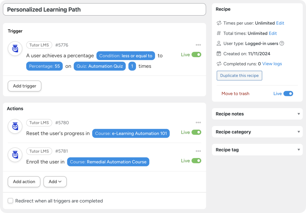 personalized-remedial-learning-path-automator-recipe