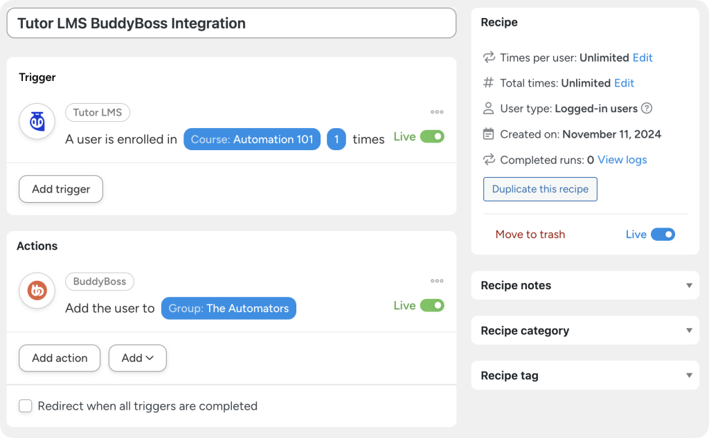 tutor-lms-buddyboss-integration-recipe