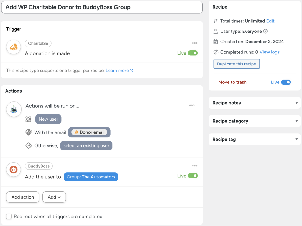 connect-wp-charitable-to-buddyboss-recipe-1-pro